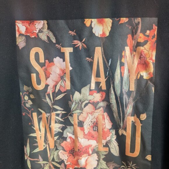 Betsey Johnson. "Stay Wild' black sweatshrit. - Picture 2 of 5